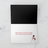 メリークリスマスゴールデンレトリバーとサンタ シーズンカード (内部)