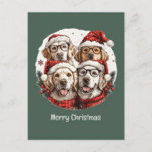 メリークリスマスゴールデンレトリバードッグ