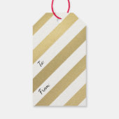 メリークリスマスゴールドフォイルホリーホリデーフォトラベル ギフトタグ (裏面)