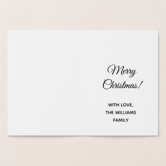 メリークリスマスゴールド箔ろうそく灯 箔カード (内部)