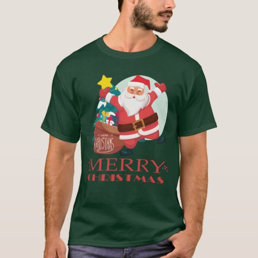 メリークリスマスサおもしろいンタ  Tシャツ (正面)