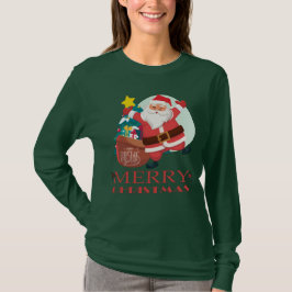 メリークリスマスサおもしろいンタ  Tシャツ