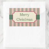 メリークリスマスサインシール 長方形シール (バッグ)