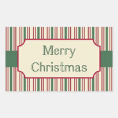 メリークリスマスサインシール 長方形シール (正面)