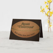 メリークリスマスサッカーチームのグリーティングカード カード (黄色い花)