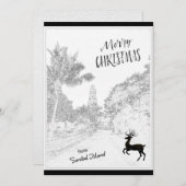 メリークリスマスサニベルアイランドライトハウスFL シーズンカード (正面/裏面)