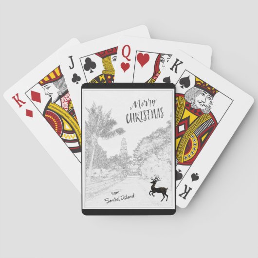 メリークリスマスサニベルアイランドライトハウスFL トランプ (裏面)