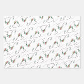 メリークリスマスサボテンとライト ラッピングペーパーシート (正面2)