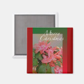 メリークリスマスサボテンの花 マグネット (正面/裏面)