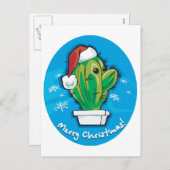メリークリスマスサボテン シーズンポストカード (正面/裏面)