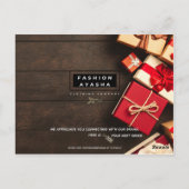 メリークリスマスサンキュービジネスブランドカード ポストカード (裏面)