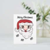 メリークリスマスサンタおもしろいカスタマイズ シーズンカード (スタンド正面)