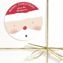 メリークリスマスサンタかわいいおもしろいパーソナライズされた名