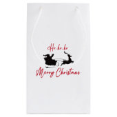 メリークリスマスサンタそりとトナカイ スモールペーパーバッグ (裏面)