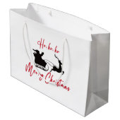 メリークリスマスサンタそりとトナカイ ラージペーパーバッグ (裏面アングル)