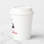 メリークリスマスサンタそりとトナカイ 紙コップ (左)