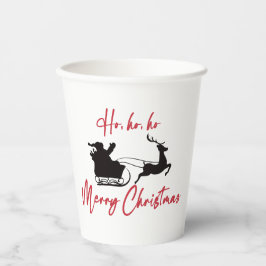 メリークリスマスサンタそりとトナカイ 紙コップ