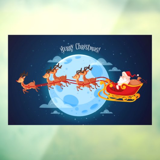 メリークリスマスサンタとそり ウィンドウサイン (シート3)