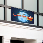 メリークリスマスサンタとそり 横断幕 (ビルの外側)