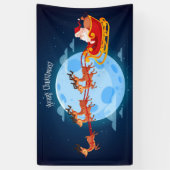 メリークリスマスサンタとそり 横断幕 (縦)