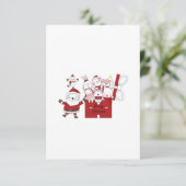 メリークリスマスサンタとギフトボックス 招待状 (スタンド正面)