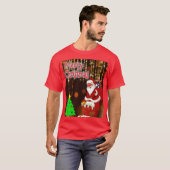 メリークリスマスサンタとツリー Tシャツ (正面フル)