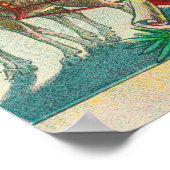 メリークリスマスサンタとトナカイのシーン ポスター (角)