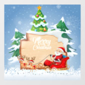 メリークリスマスサンタとトナカイ ウィンドウサイン (シート)