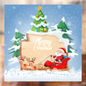 メリークリスマスサンタとトナカイ ウィンドウサイン (シート2)