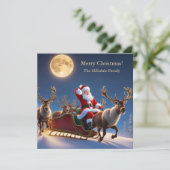 メリークリスマスサンタとトナカイ シーズンカード (スタンド正面)
