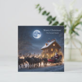 メリークリスマスサンタとトナカイ シーズンカード (スタンド正面)