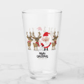 メリークリスマスサンタとトナカイ タンブラーグラス (裏面)