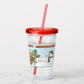 メリークリスマスサンタのトナカイ アクリルタンブラー (裏面)