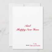 メリークリスマスサンタの帽子とのLabradoodle シーズンカード (裏面)