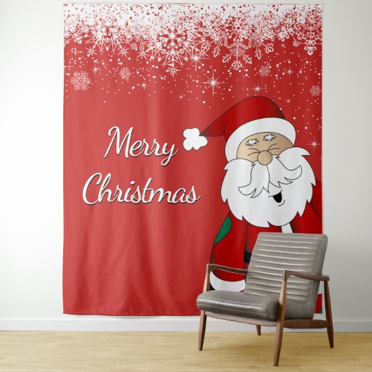 メリークリスマスサンタの背景、フォトプロップ タペストリー (インサイチュ)