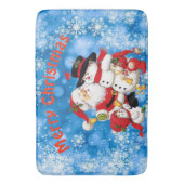 メリークリスマスサンタアンドフレンズ バスマット (正面縦)