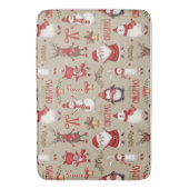 メリークリスマスサンタアンドフレンズ バスマット (正面縦)