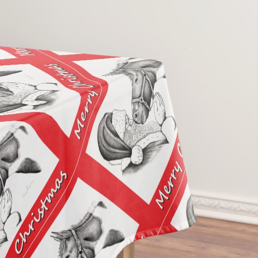 メリークリスマスサンタアンドホース テーブルクロス (インサイチュ)