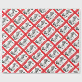 メリークリスマスサンタアンドホース ラッピングペーパー (フラット)