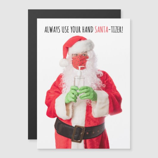 メリークリスマスサンタイン顔マスクサニタイザ2020 (正面/裏面)