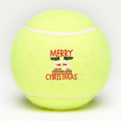 メリークリスマスサンタウィンターホリデー テニスボール (裏面)