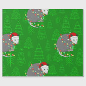 メリークリスマスサンタオポッサム ラッピングペーパー (フラット)