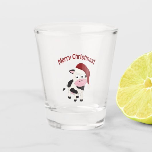 メリークリスマスサンタカウズ ショットグラス (正面)
