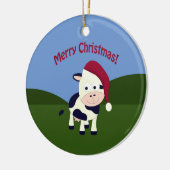 メリークリスマスサンタカウズ セラミックオーナメント (左)