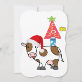 メリークリスマスサンタカウチーズフラットグリーティングカード カード (裏面)