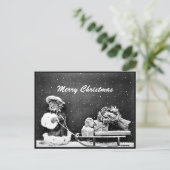 メリークリスマスサンタキャットクリスマス ポストカード (スタンド正面)