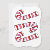 メリークリスマスサンタキャンディーケーンフラットグリーティングカード カード (裏面)