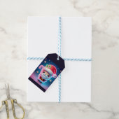 メリークリスマスサンタキャンディ ギフトタグ (より糸付き)