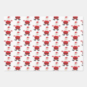 メリークリスマスサンタギフトツリーパターン ラッピングペーパーシート (正面)