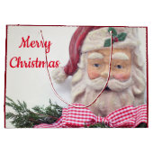 メリークリスマスサンタギフトバッグ ラージペーパーバッグ (裏面)